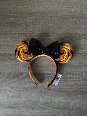 Disney Halloween Minnie Ears Sweet and Spooky Lollipop Candy Swirl Headband